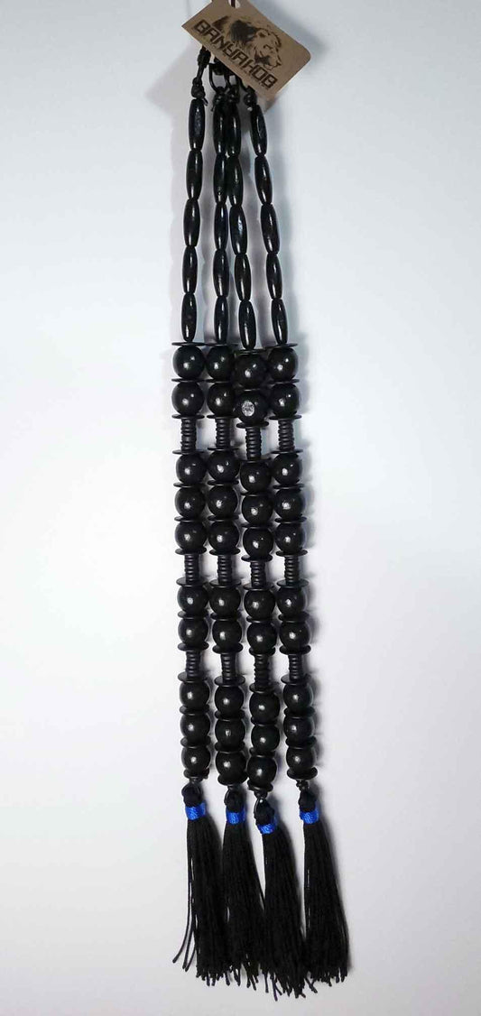 Tassels: Black Beads - BanYakob Clothing & Accessories
