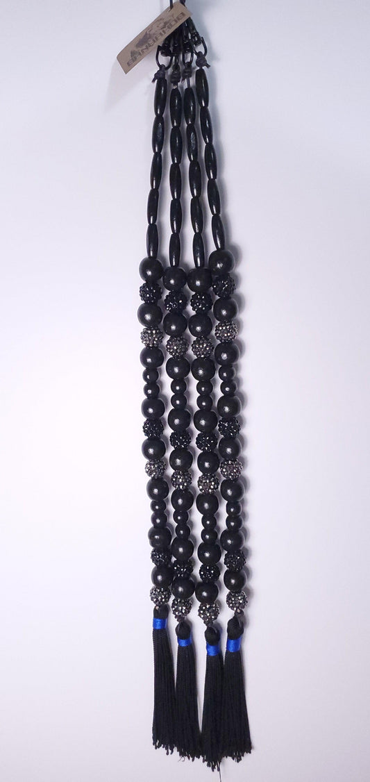 Tassels: Black Beads #2 - BanYakob Clothing & Accessories