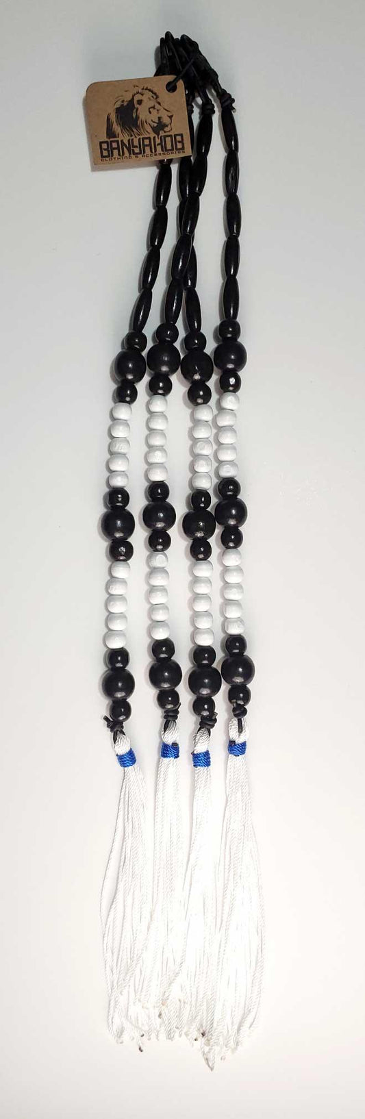 Tassels: White Beads #4 - BanYakob Clothing & Accessories
