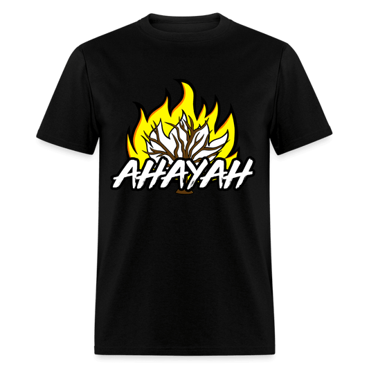 Burning Bush Tee (Hebrew) - black