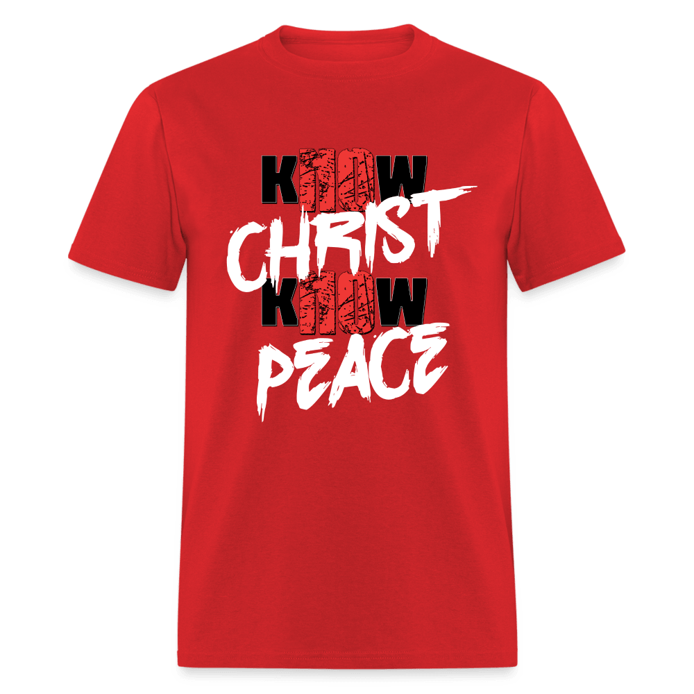 Know Christ Know Peace Tee - red