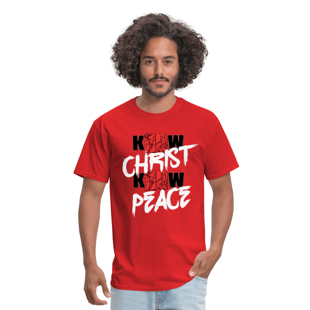 Know Christ Know Peace Tee - red