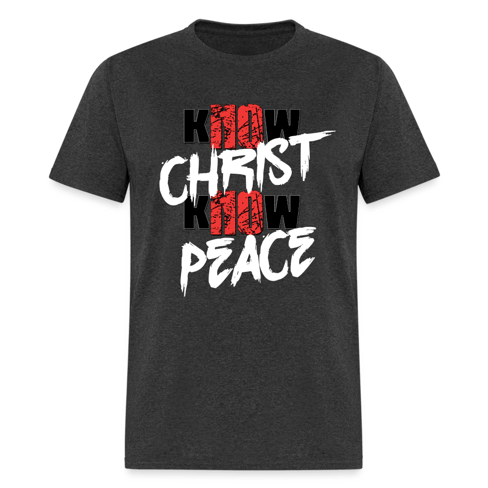 Know Christ Know Peace Tee - heather black