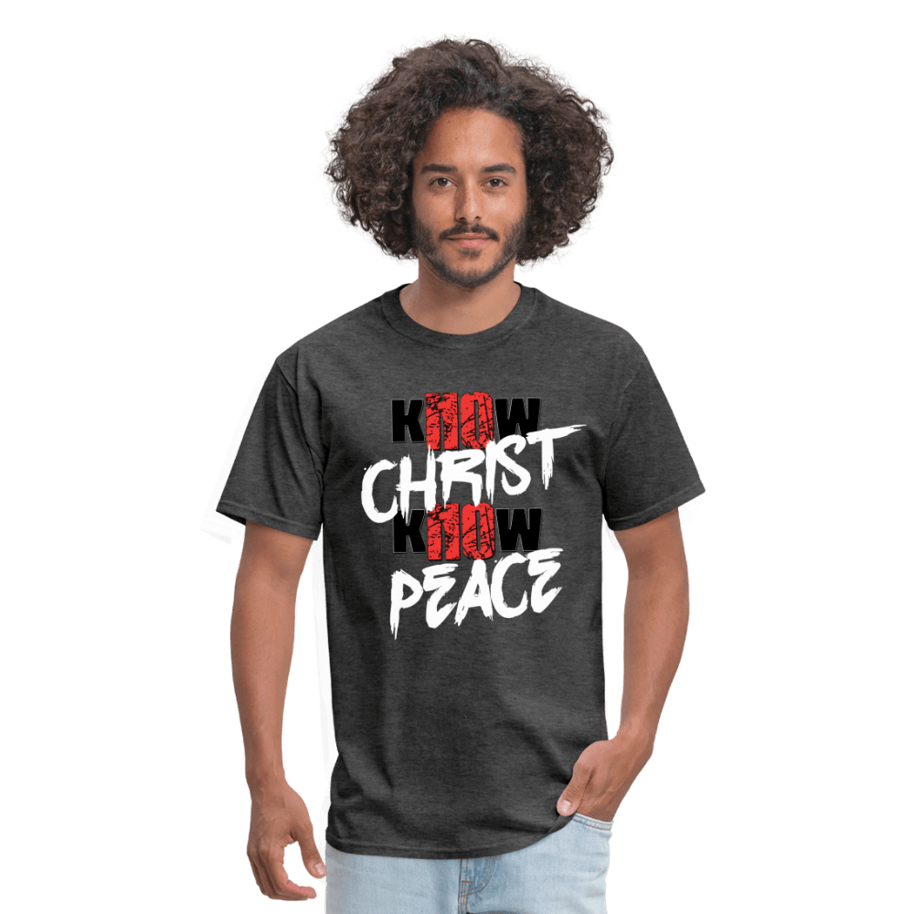 Know Christ Know Peace Tee - heather black