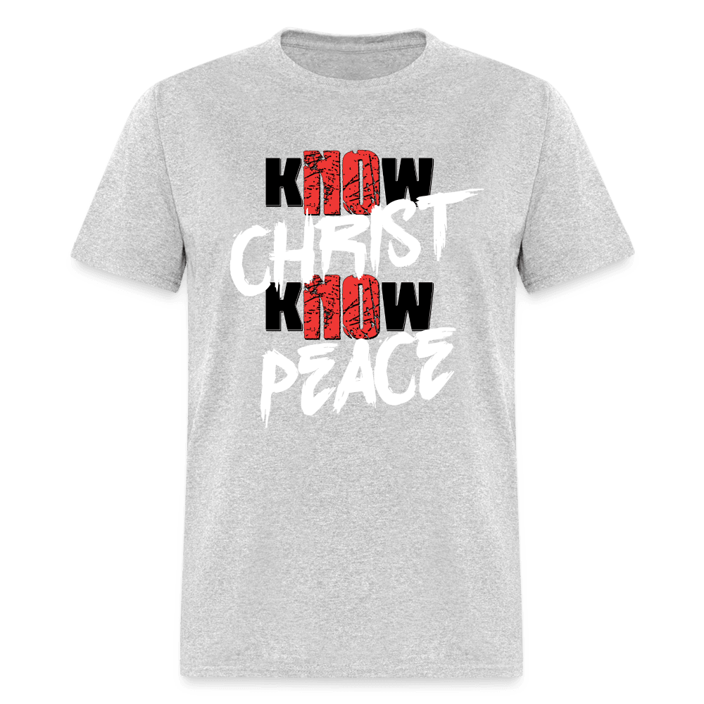 Know Christ Know Peace Tee - heather gray