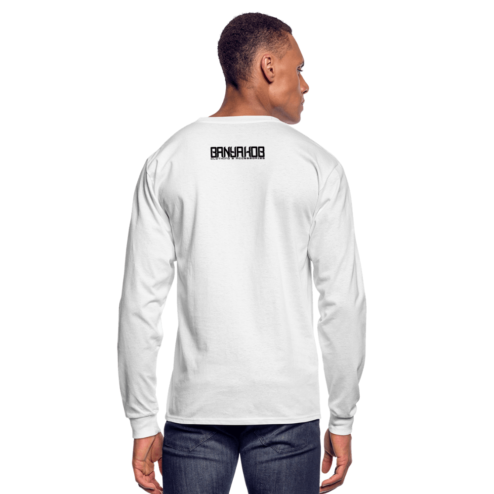 Yashaya Hebrew Script Longsleeve Tee - white