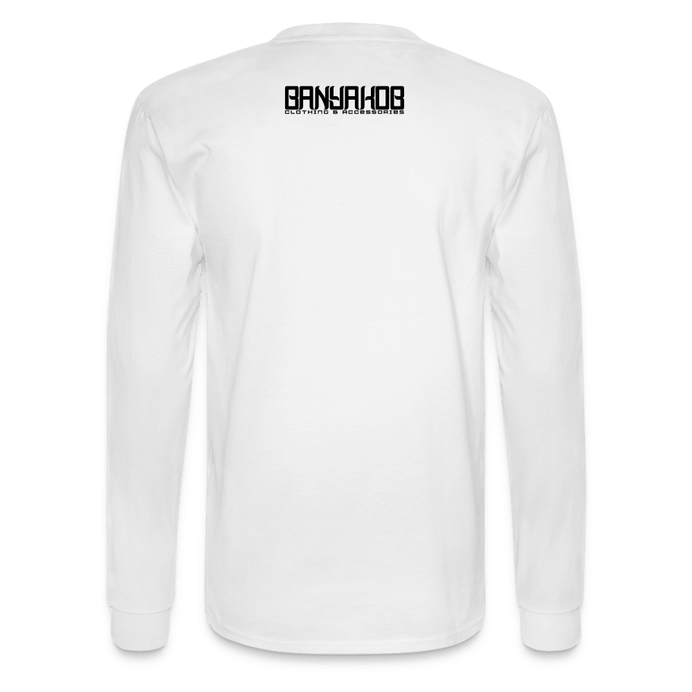 Yashaya Hebrew Script Longsleeve Tee - white